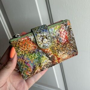 Hobo Colorful Snakeskin Wallet